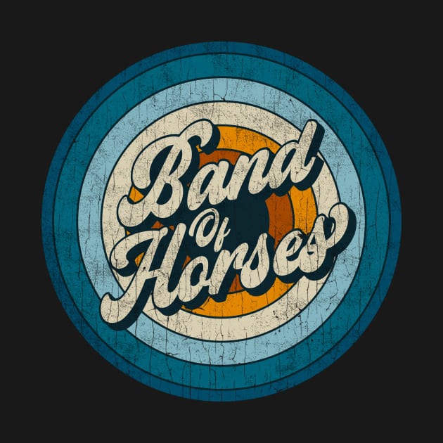 Band Of Horses - Retro Circle Vintage by Skeletownn