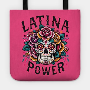 Latina Power Ethnic Pride Sugar Skull Tote