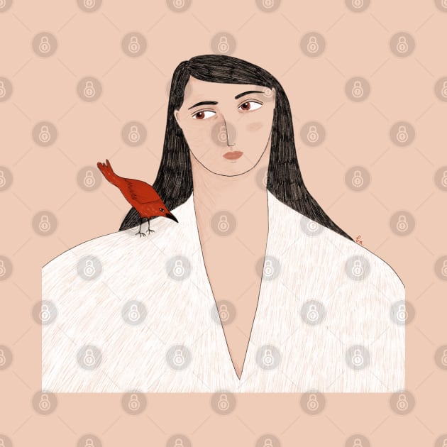 Girl with Bird by burcuandthethings
