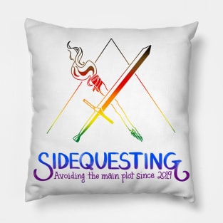 Pride Sidequesting Logo Pillow