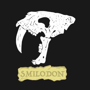 Smilodon Sabertooth Cat Skull T-Shirt