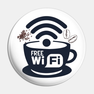 Sticker for business free wifi Pin