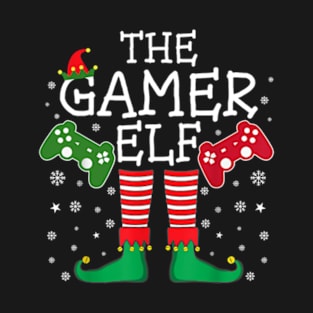 Gamer Elf Funny Matching Family Gaming ELF Christmas Pajama T-Shirt