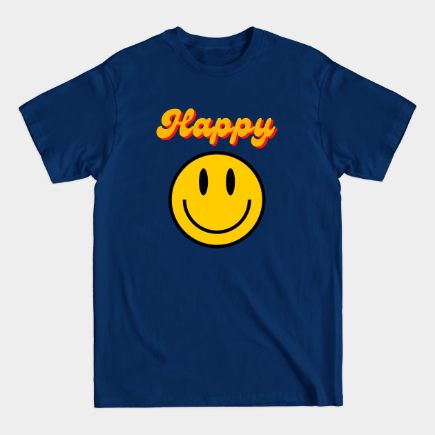 Discover Happy Smiley Face - Happy Face Emoji - T-Shirt