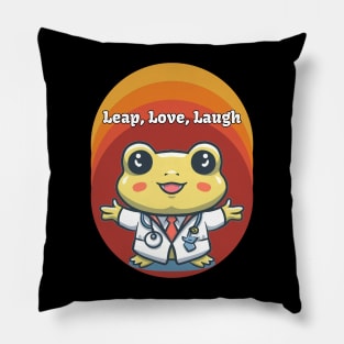 Leap Love Laugh, Frog Pillow