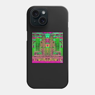 Abstract green and pink Phone Case