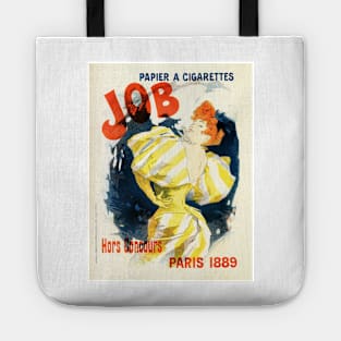 JOB Papier Cigarettes Paris 1889 Art Nouveau Advertisement by Jules Cheret Tote