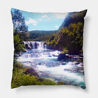 Forest Waterfall Pillow