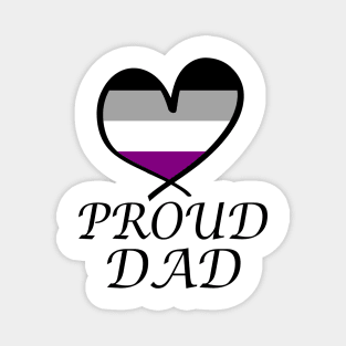 Proud Dad LGBT Gay Pride Month Asexual Flag Magnet