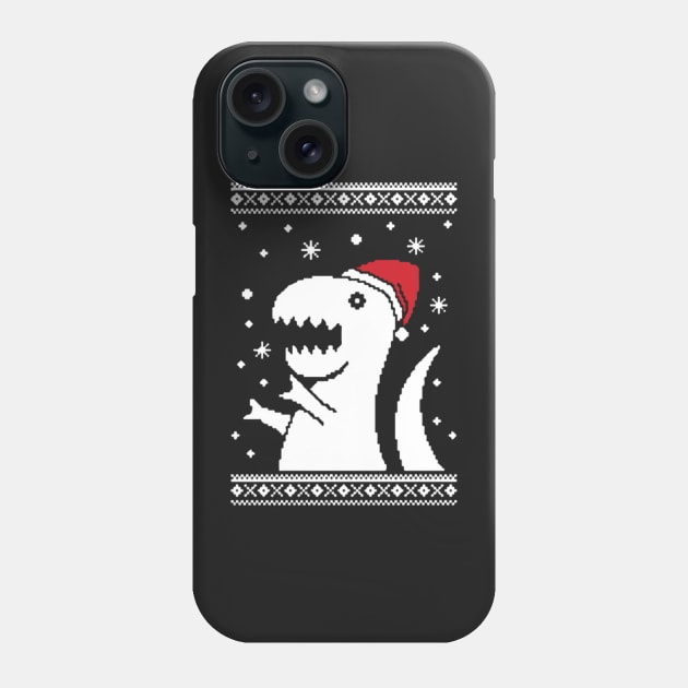 Dino Ugly Christmas Phone Case by D3monic