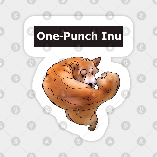 Funny one-punch shiba inu meme Magnet by it-guys