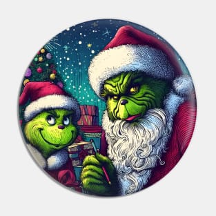 Whimsical Holidays: Grinch-Inspired Artwork and Festive Delights Pin