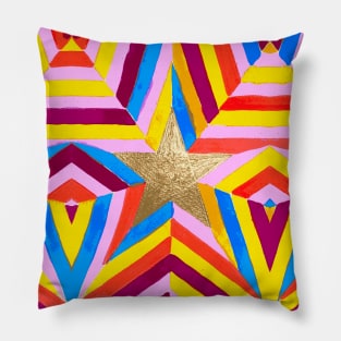 Bright Rainbow Stars Pillow