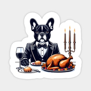 French Bulldog Thanksgiving Magnet