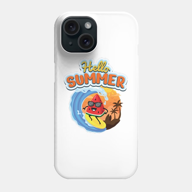 Hello Summer Beach Vacation Phone Case by Scott Richards