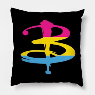 B Logo Pansexual Pride Pillow