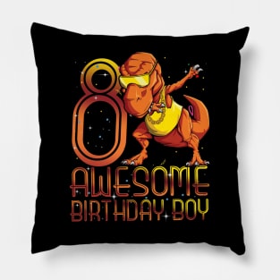 Kids 8th Birthday Dinosaur 8 Year Old Awesome Since Gifts Boy Pillow