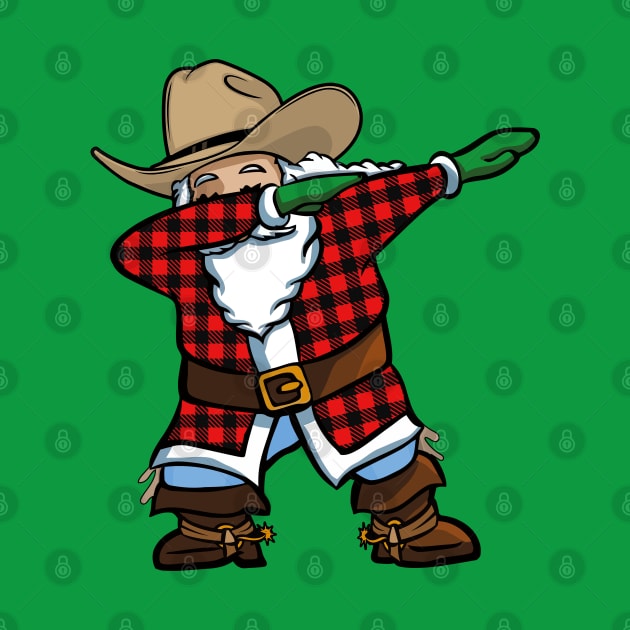 Cowboy Santa Christmas Dabbing by DARSHIRTS