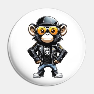 Chic monkey rocks a jacket and glasses Pin