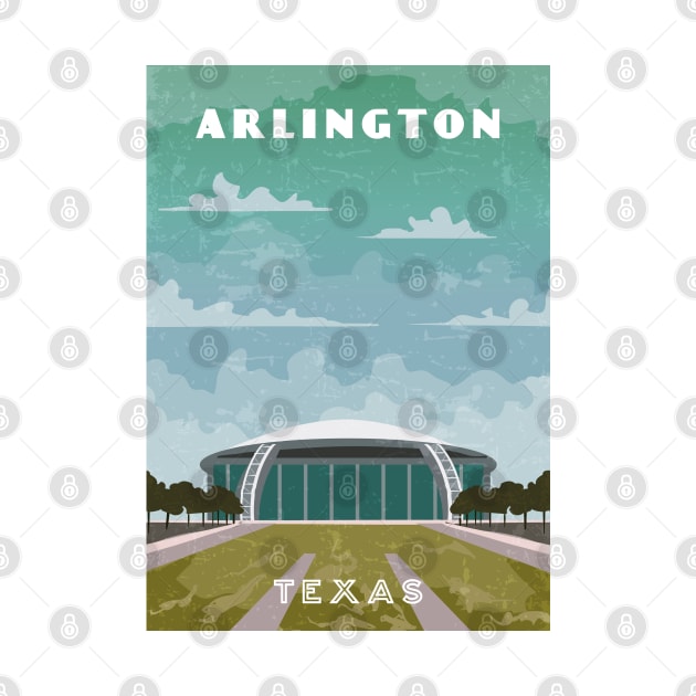 Arlington, USA.Retro travel poster by GreekTavern