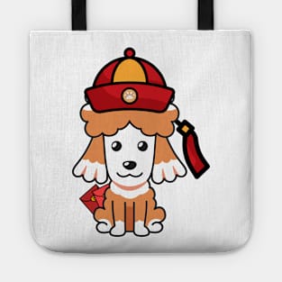 Cute French Poodle Lunar new year Tote