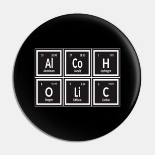 Alcoholic | Periodic Table of Elements Pin