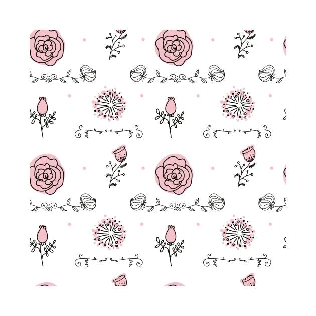 Elegance Seamless pattern with flowers by Olga Berlet