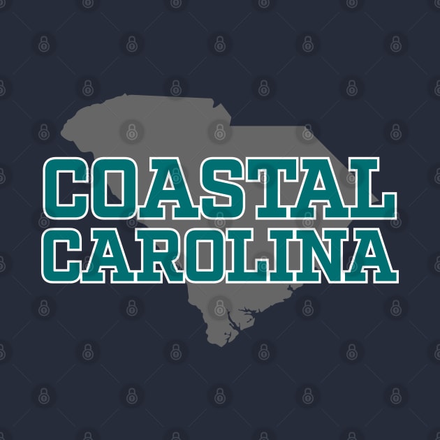 Coastal Carolina - South Carolina Gray Outline by TGKelly