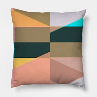 Neon - Coral Geometric Abstract Design Pillow