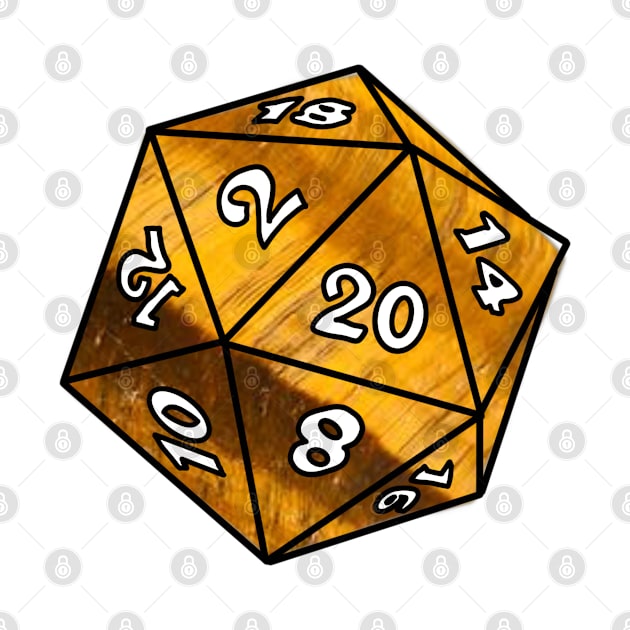 Tigers Eye D20 Dice by TheUndeadDesign