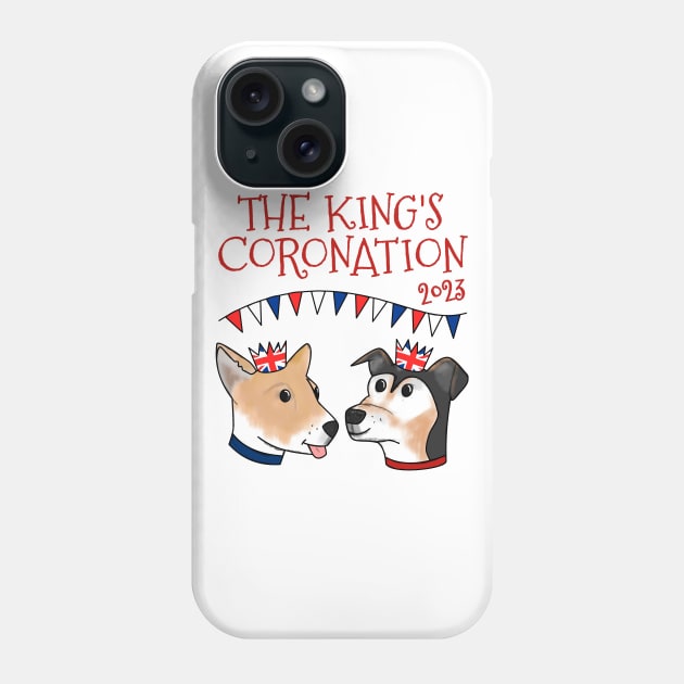 The Kings Coronation 2023 Dogs UK Flag Phone Case by doodlerob