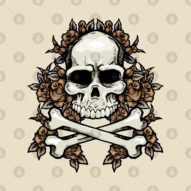 Skull N Roses by Laughin' Bones