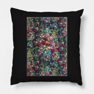 Pretty Retro Flower Chintz Peonies Calico Pattern Pillow