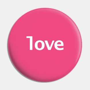 Love Minimal Typography White Text Pin