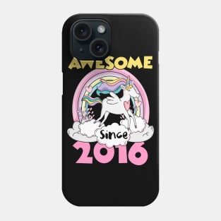Cute Awesome Unicorn 2016 Funny Gift Pink Phone Case