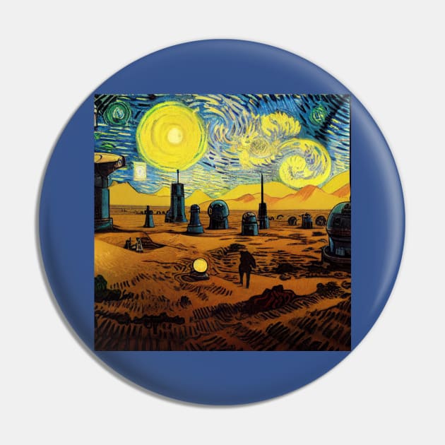 Starry Night in Mos Eisley Tatooine Pin by Grassroots Green