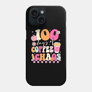 100 Days Of School Coffee Lover 100Th Day Of School Teacher Phone Case