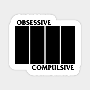 Asplenia Studios: Obsessive Compulsive Flag (black) Magnet