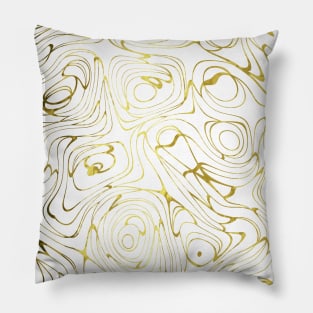 GOLD Evolution Abstract Art Pillow