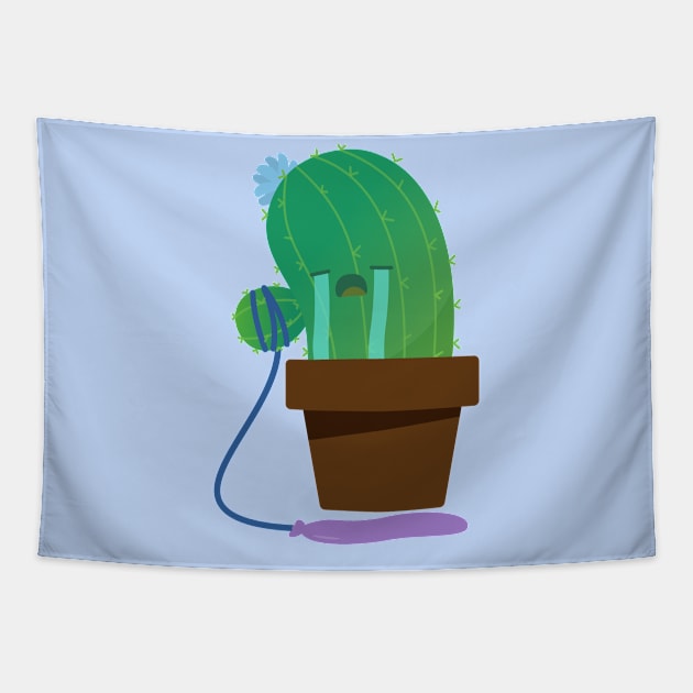 Sad Cactus Tapestry by StrayKoi