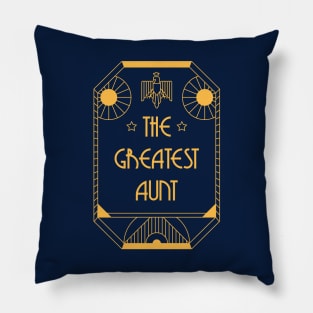 The Greatest Aunt - Art Deco Medal of Honor Pillow
