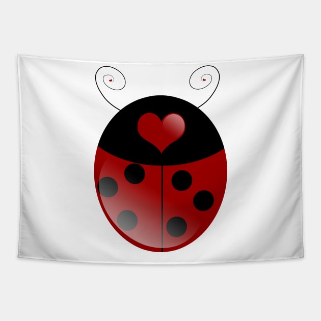 cute ladybug Tapestry by Grafikstudio