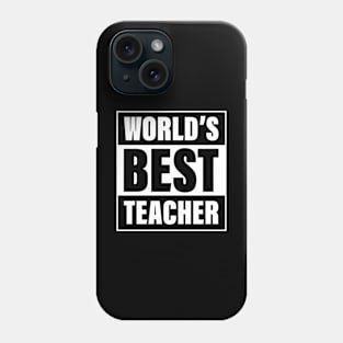 Worlds Best Teacher Appreciation Counselor School Therapy Funny Education Lucky Substitute First Grade Elementary Phone Case