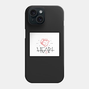 Human heart illustration and concept Phone Case