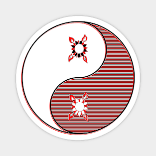 yin yang balance harmony design eastern philosophy Magnet