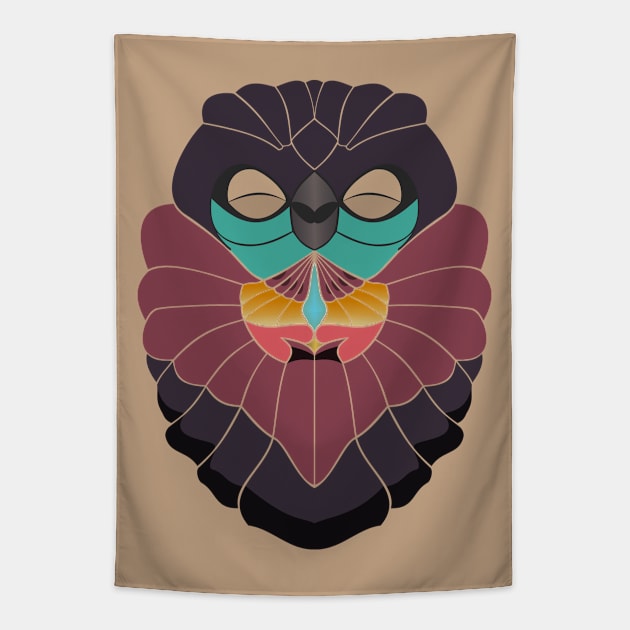 Praying Owl V1 Tapestry by SunGraphicsLab