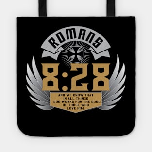 Romans 8:28 Biker Style Winged Tote