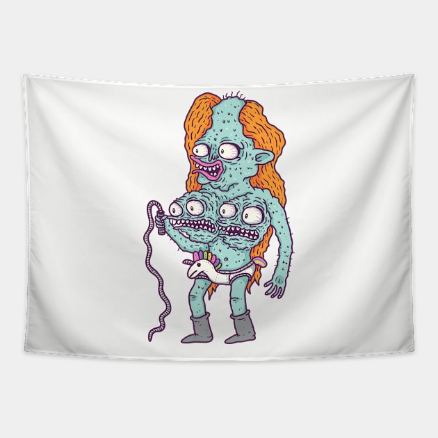 Monster Boobies Tapestry by hex