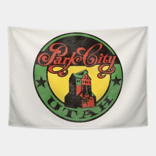 Park City Utah Vintage Ski Travel Souvenir Tapestry