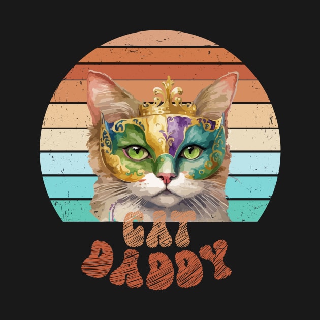 Cat Daddy Black Cat Vintage Eighties Style Cat Retro by KRMOSH